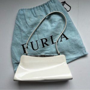 Furla Vintage White Patent Leather Purse